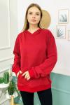 158092 Kapsonlu Cepli Oversize Sweatshirt